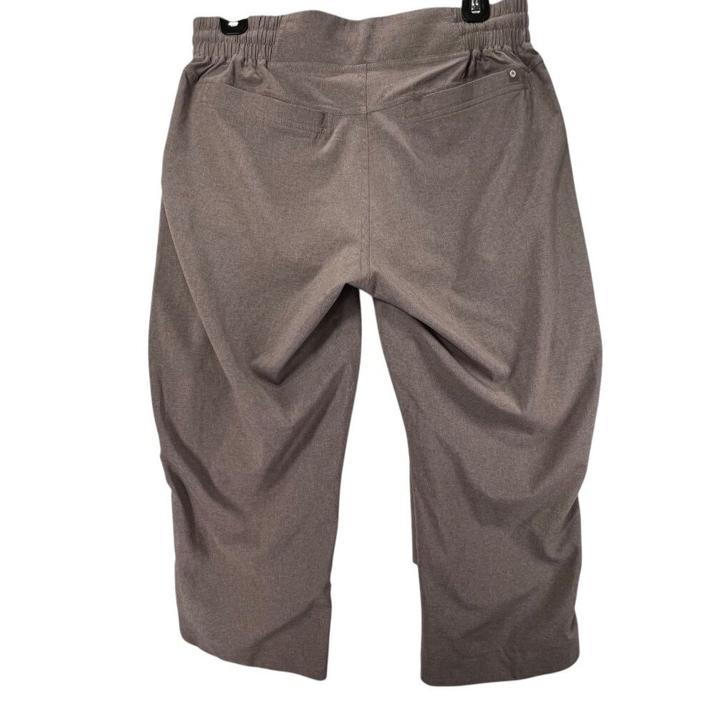 Marmot Taupe Brown Capri Pants Drawstring Elastic Waist Lightweight Med Hiking - Picture 4 of 13